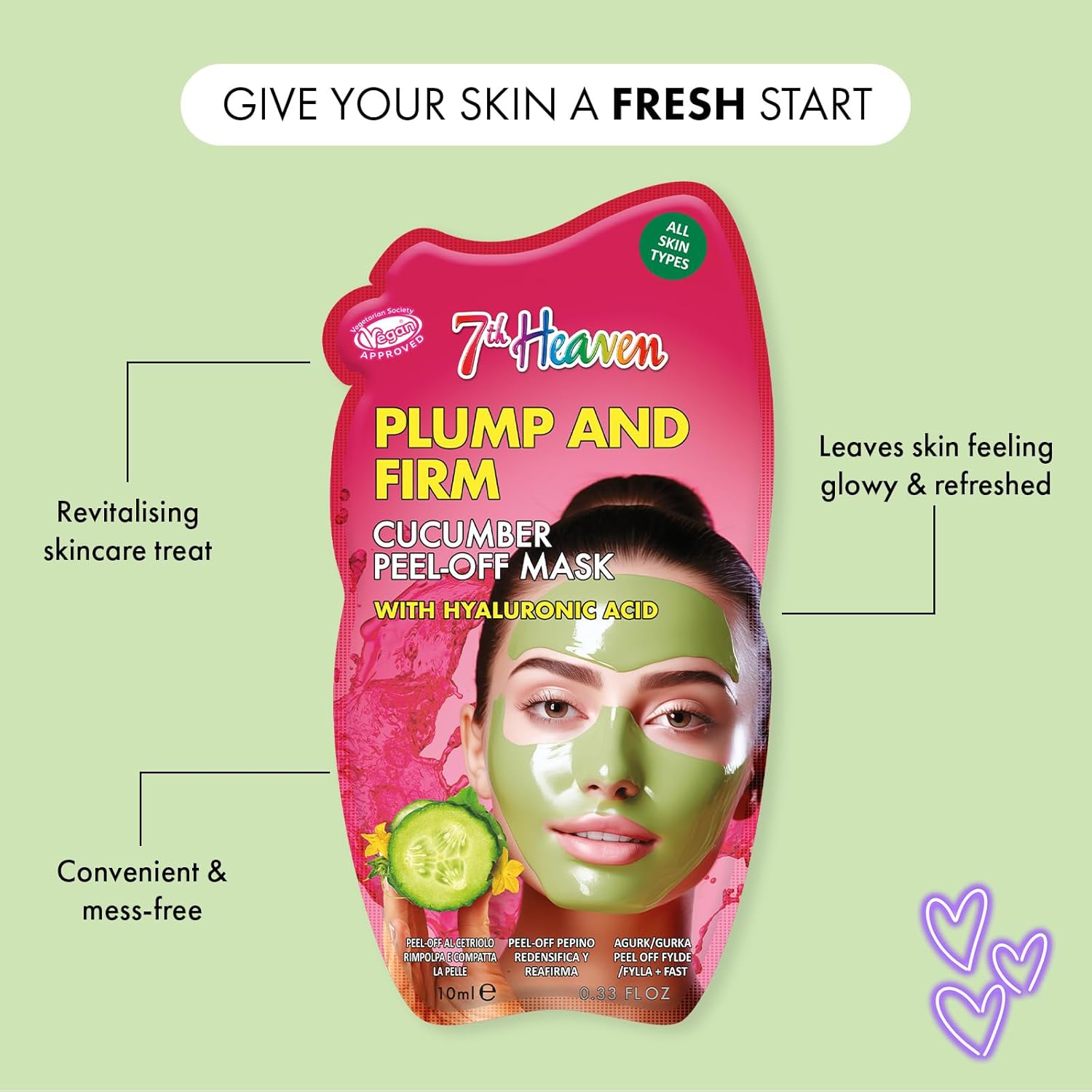 Montagne Jeunesse 7Th Heaven Plump And Firm Cucumber Peel Off Mask