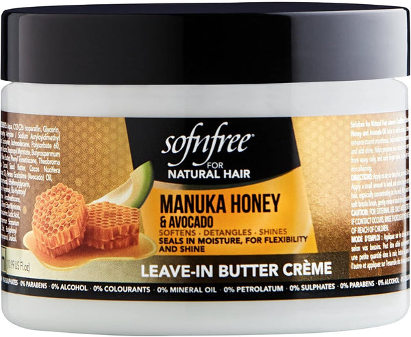 Sof N Free Manuka Honey And Avocado Leave In Conditioner 325ml - Afro Hair Boutique