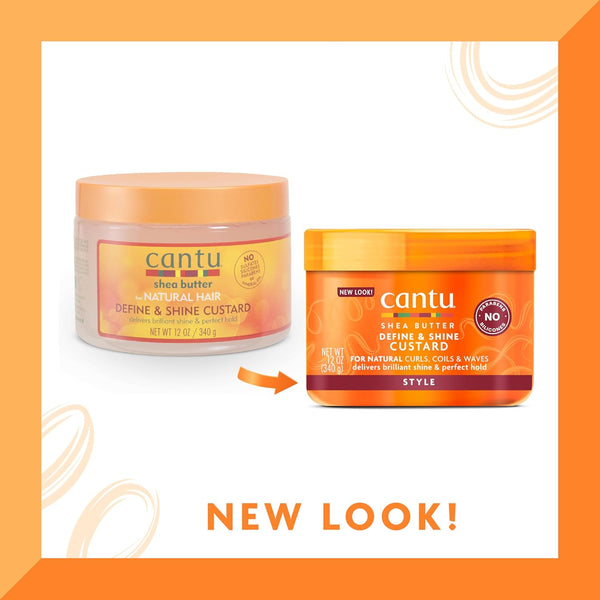 Cantu Shea Butter Define And Shine Custard 340g - Afro Hair Boutique