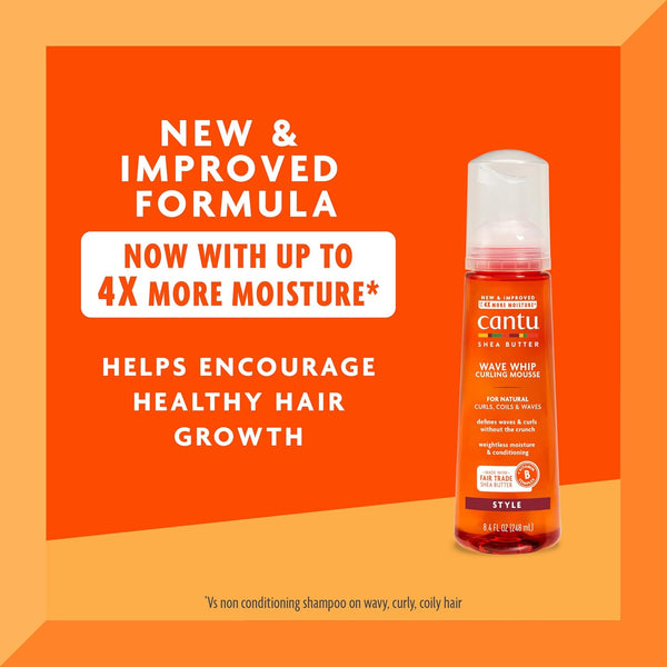 Cantu Shea Butter Natural Hair Wave Whip Curling Mousse 248ml - Afro Hair Boutique