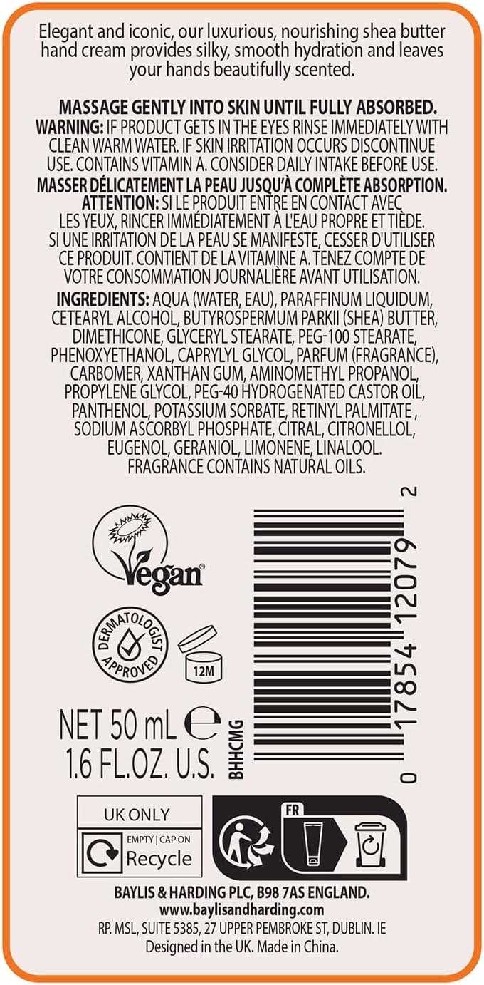 Baylis And Harding Sweet Mandarin And Grapefruit Luxury Hand Cream 50ml