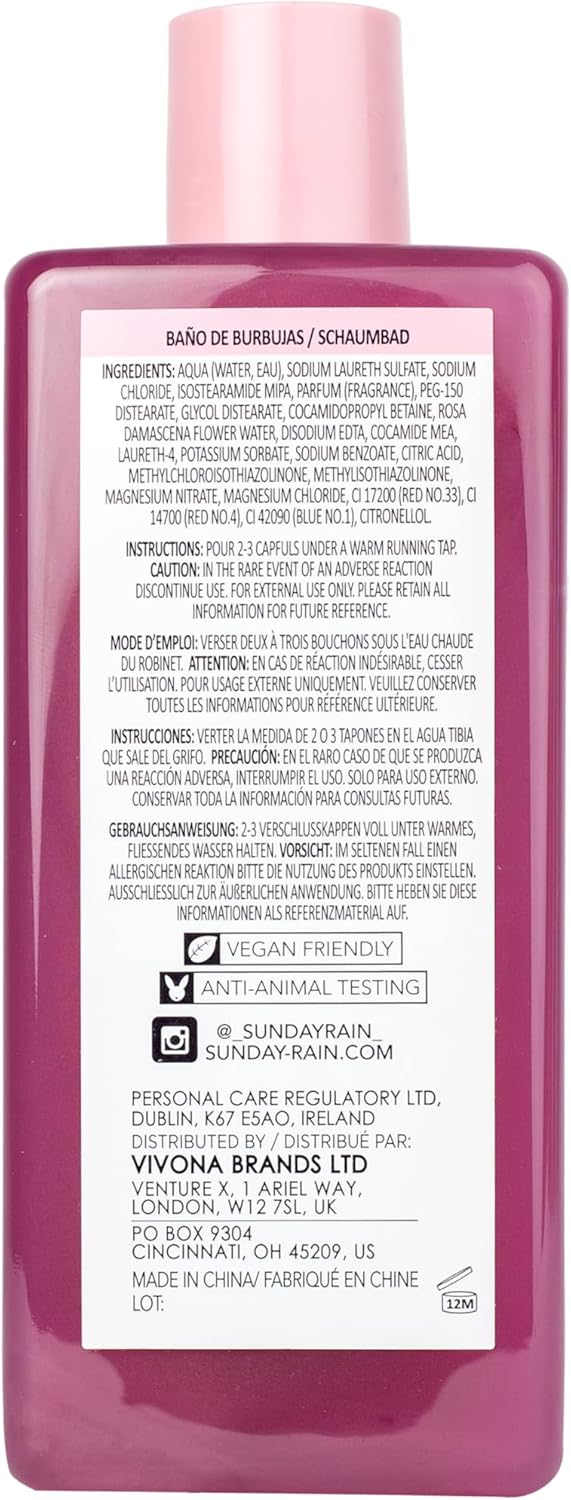 Sunday Rain Rose Bubble Bath 450ml