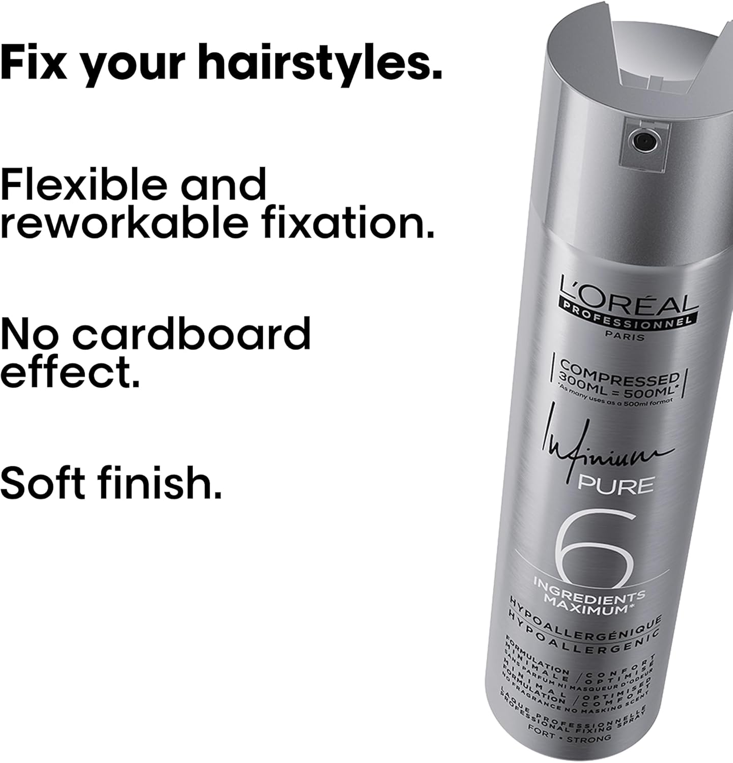 Loreal Infinium Pure 6 Ingredients Maximum Extra Strong Spray 300ml - Afro Hair Boutique