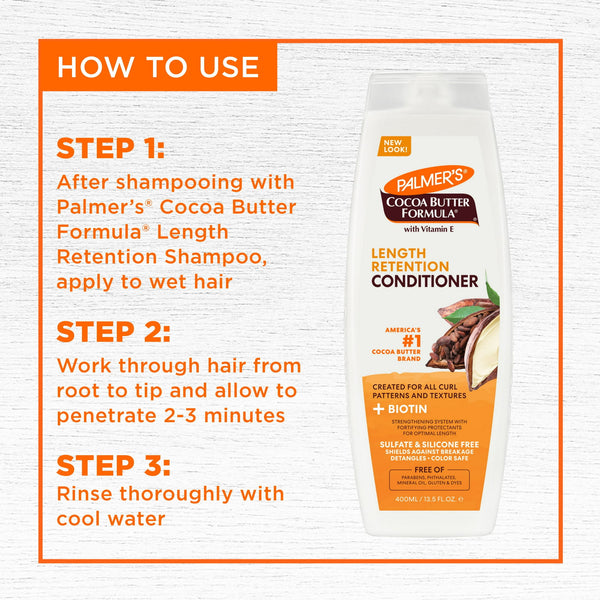 Palmers Length Retention Conditioner Plus Biotin 400ml - Afro Hair Boutique