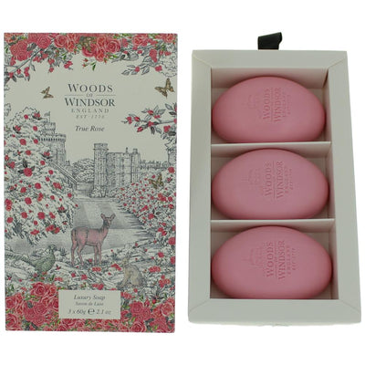 Woods Of Windsor True Rose Luxury Soap 3 x 60g