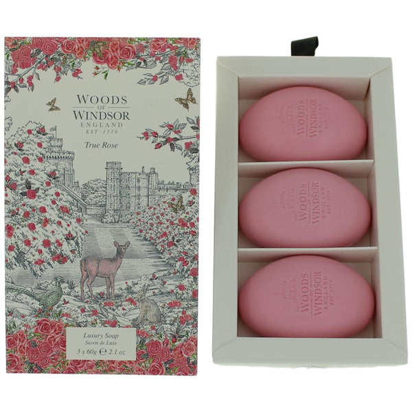 Woods Of Windsor True Rose Luxury Soap 3 x 60g