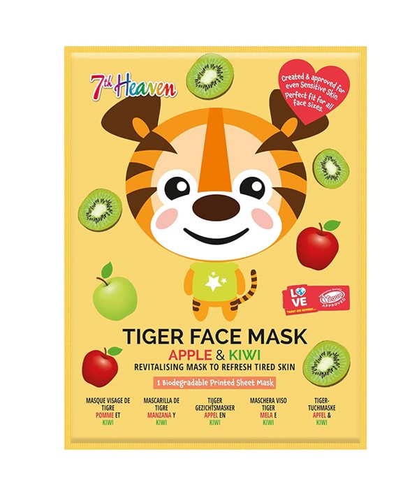 Montagne Jeunesse 7Th Heaven Apple And Kiwi Tiger Face Mask