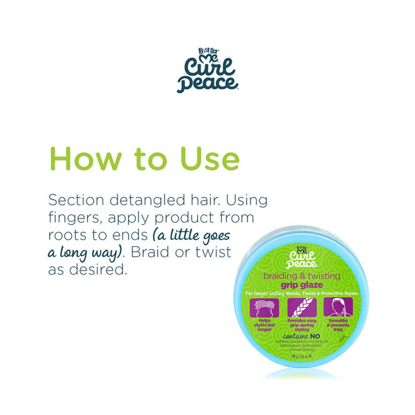 Just For Me Curl Peace Braiding And Twisting Grip Glaze 156g - Afro Hair Boutique