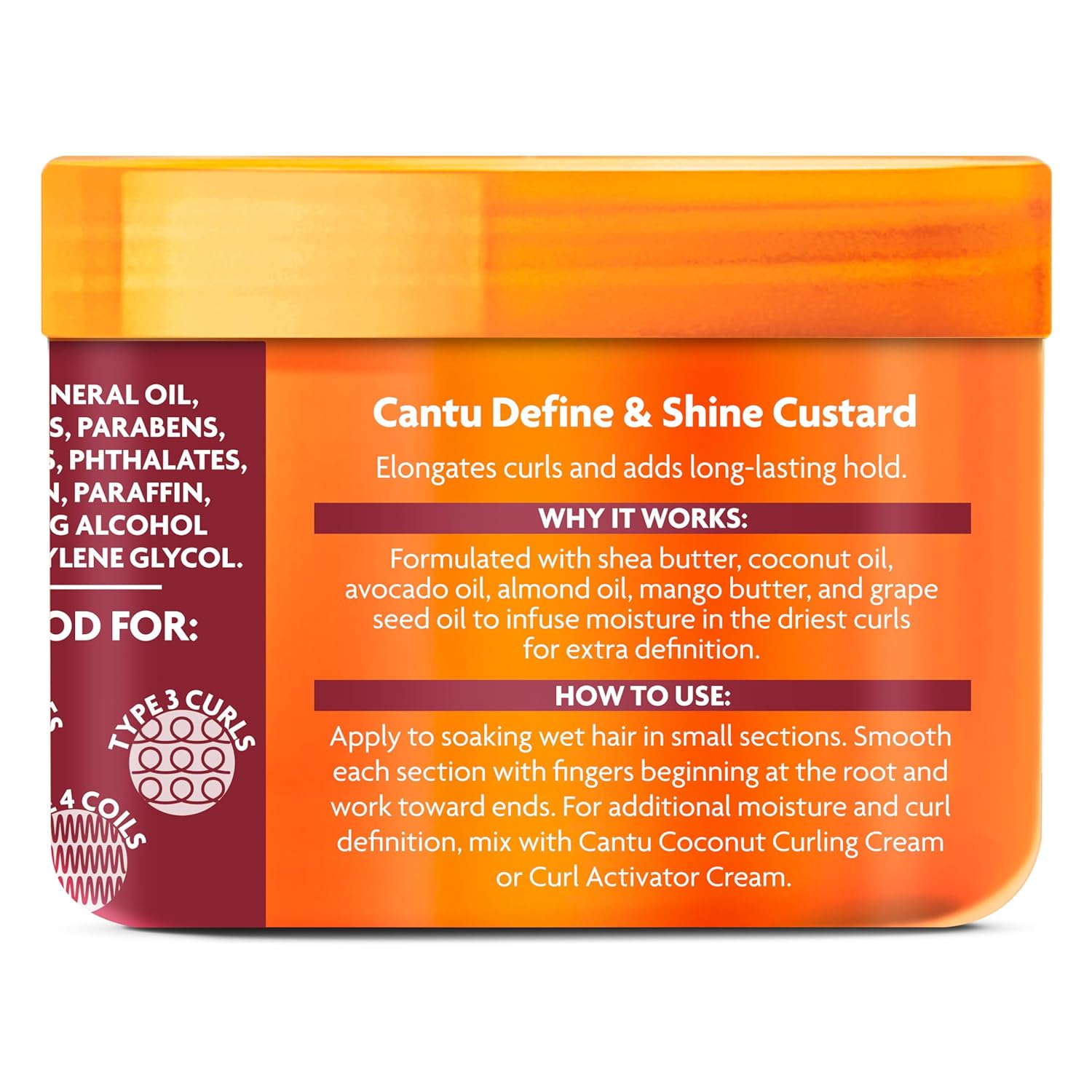 Cantu Shea Butter Define And Shine Custard 340g - Afro Hair Boutique