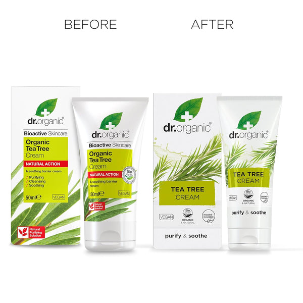 Dr Organic Bioactive Skincare Organic Tea Tree Cream 50ml - Afro Hair Boutique