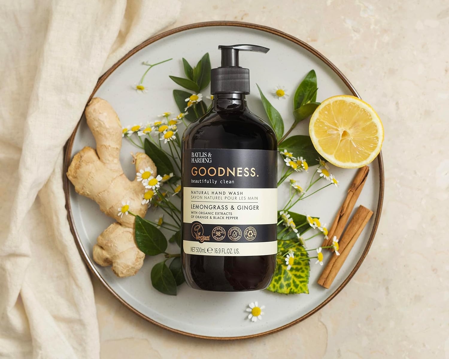Baylis And Harding Goodness Lemongrass And Ginger Natural Hand Wash 500ml