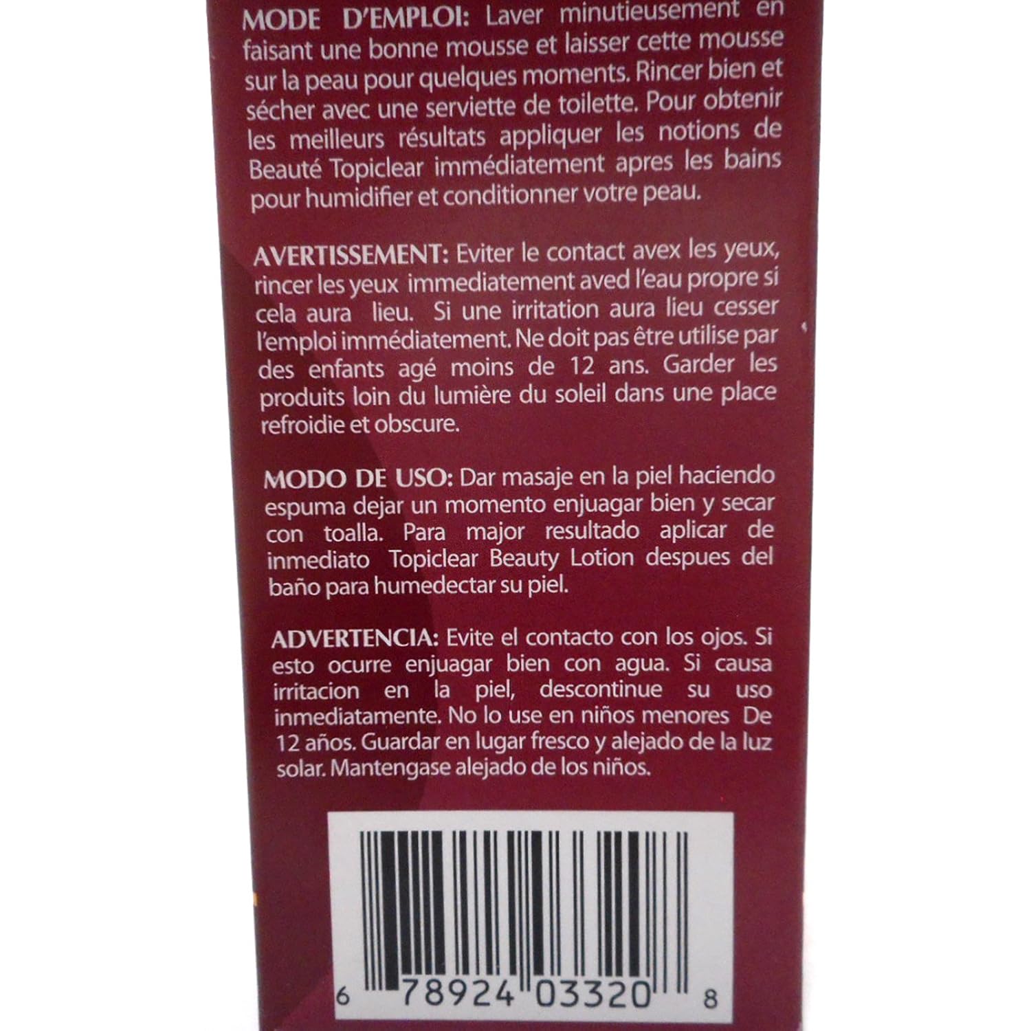 Topiclear Paris Exfoliating Soap 200g