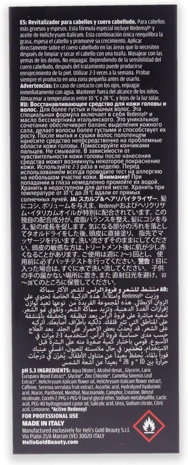 Helis Gold Antidote Scalp And Hair Revitalizer With Helichrysum 50ml / 100ml