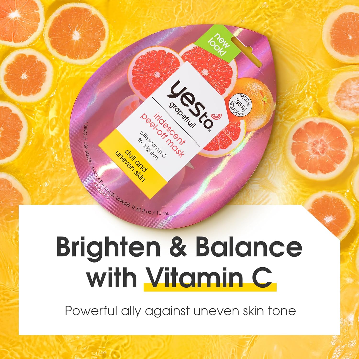 Yes To Grapefruit Iridescent Vitamin C Peel Off Mask 10ml