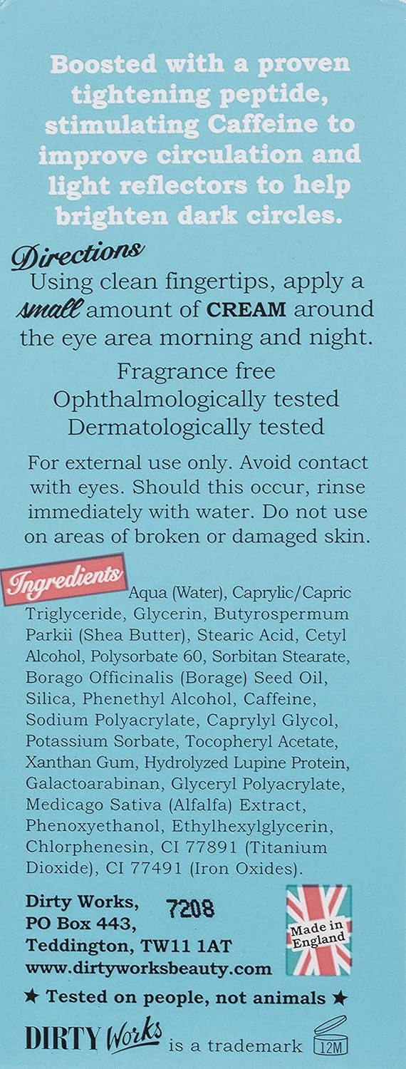 Dirty Works Stop Puffy Eyes Eye Cream 15ml
