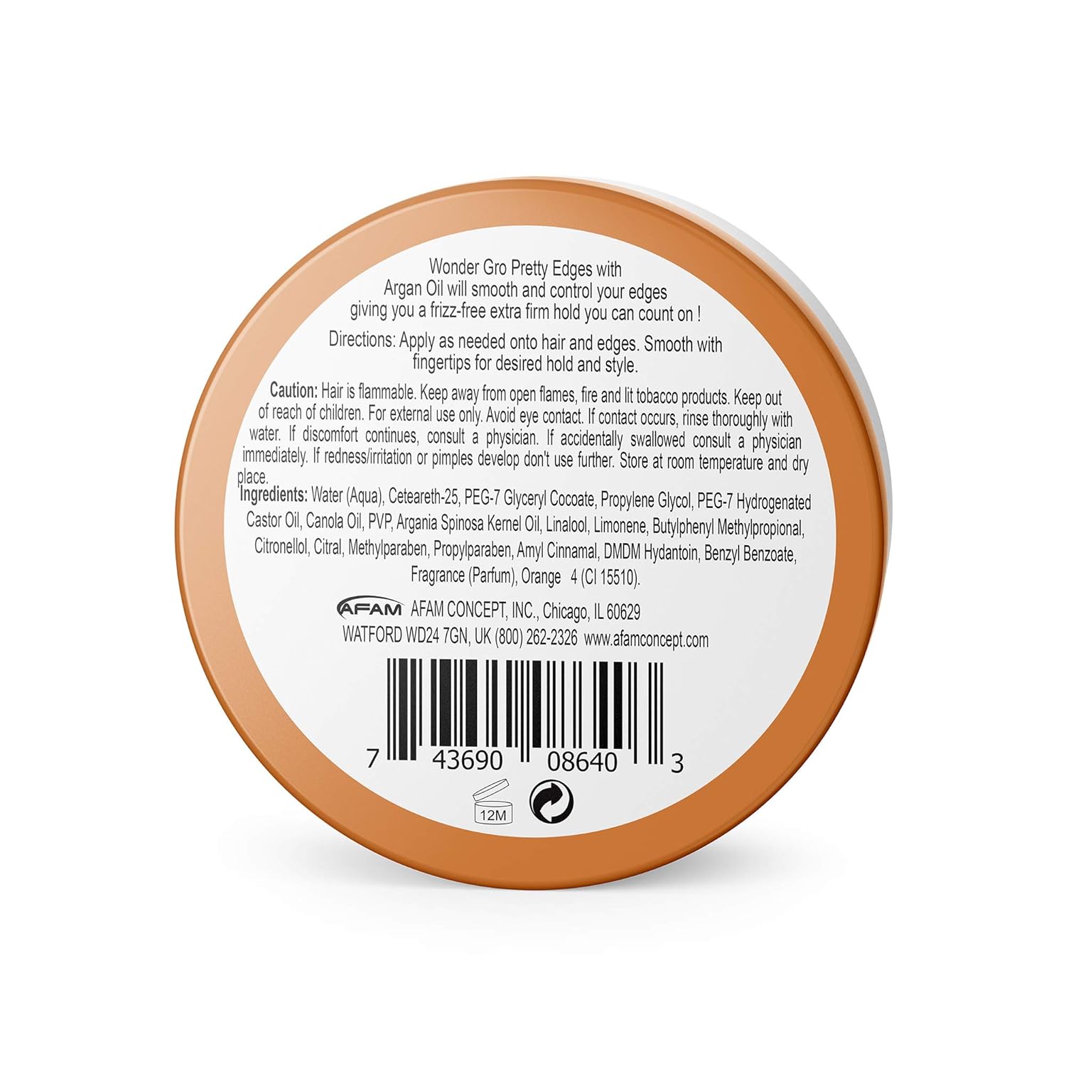 Wonder Gro Argan Oil Pretty Edges Extra Hold 68g
