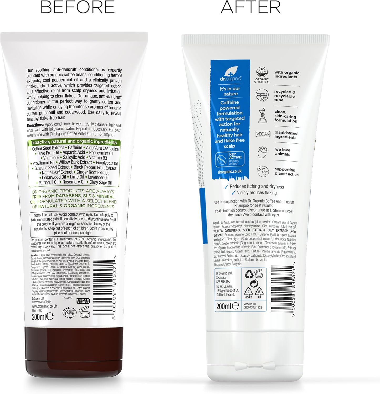 Dr Organic Plus Anti Dandruff Conditioner With Coffee 200ml