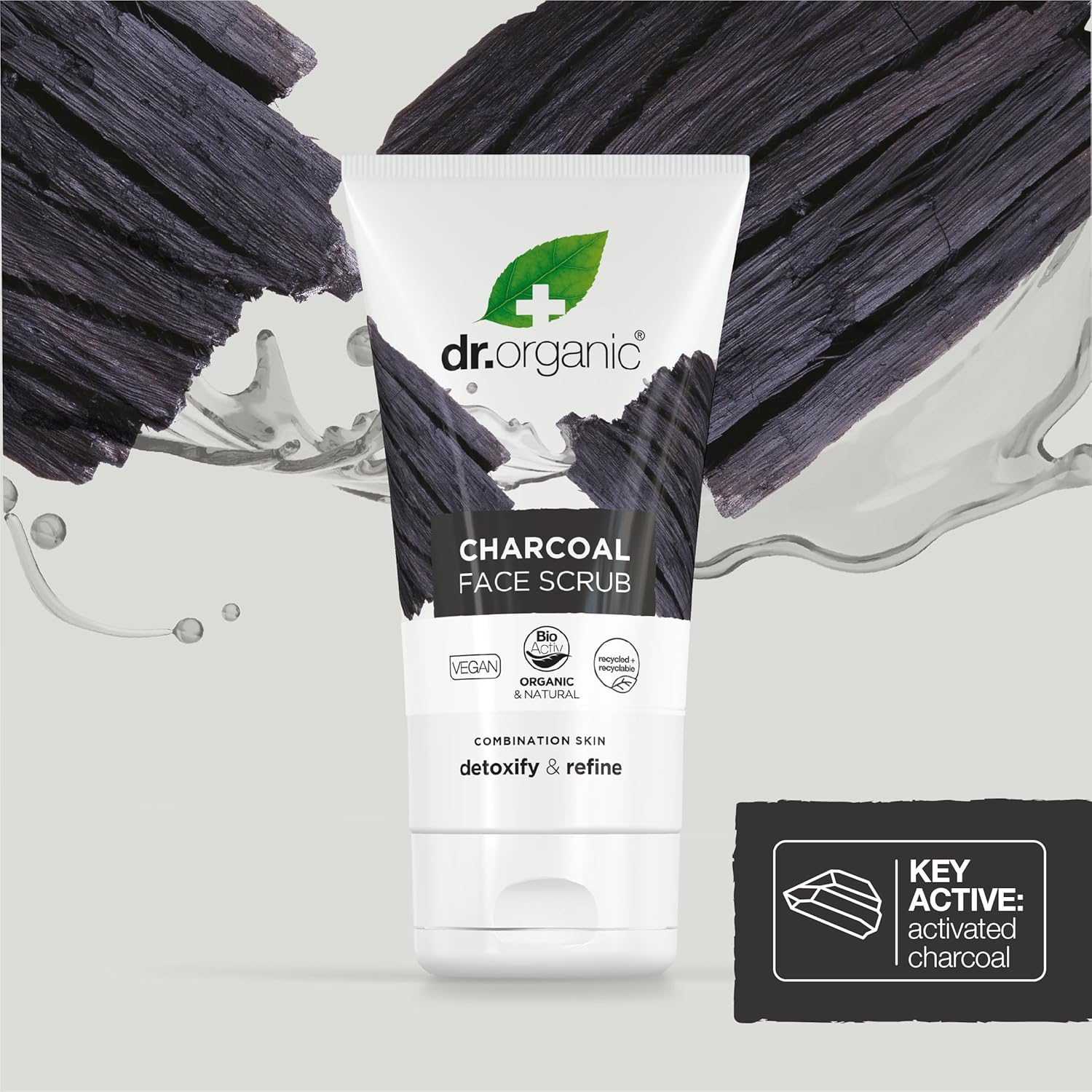 Dr Organic Bioactive Skincare Activated Charcoal Deep Cleansing Face Scrub