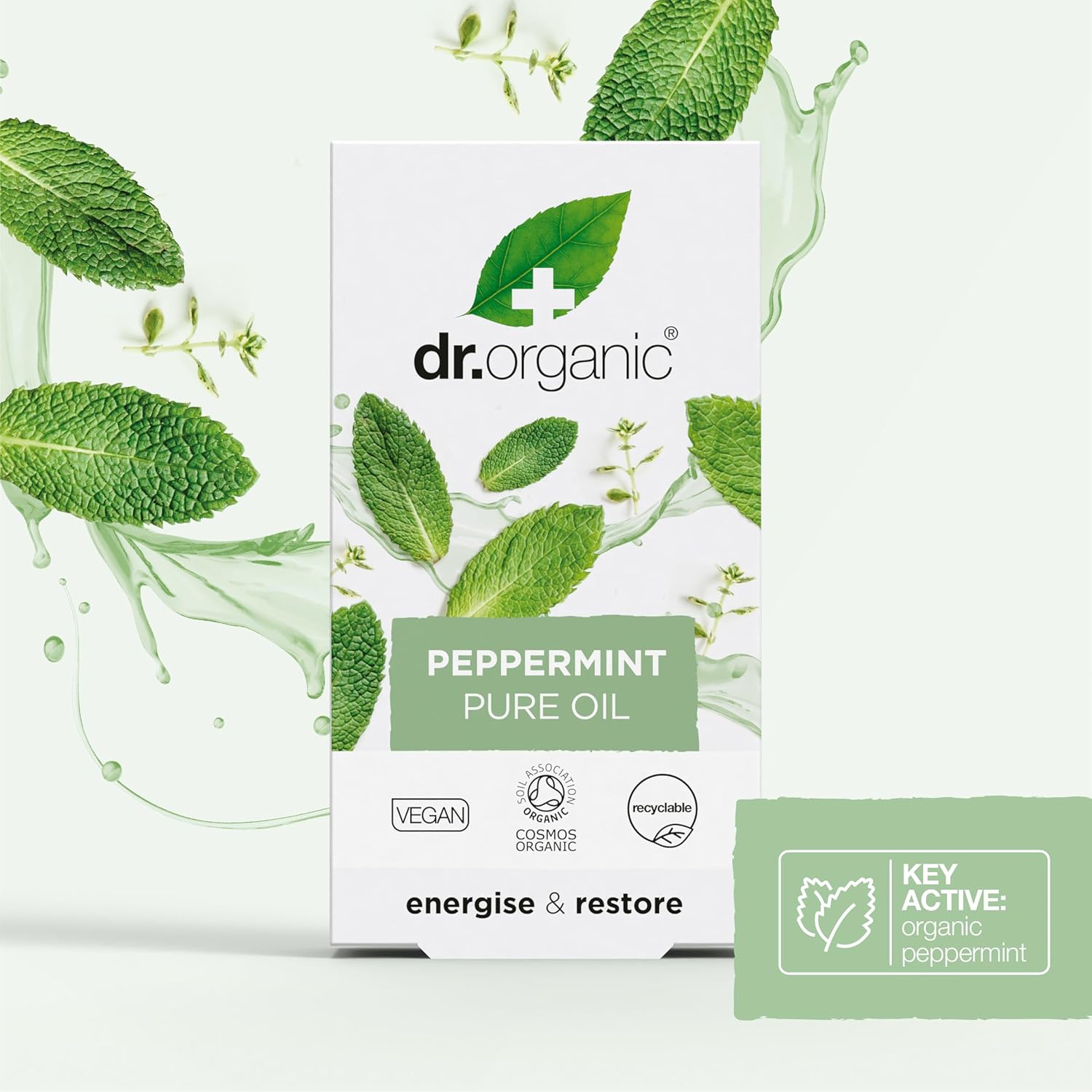 Dr Organic Energise And Restore Peppermint Oil 10ml