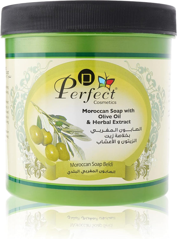 Perfect Cosmetics Natural Moroccan Soap With Natural Olive Oil & Herbal Extracts 1L - Afro Hair Boutique