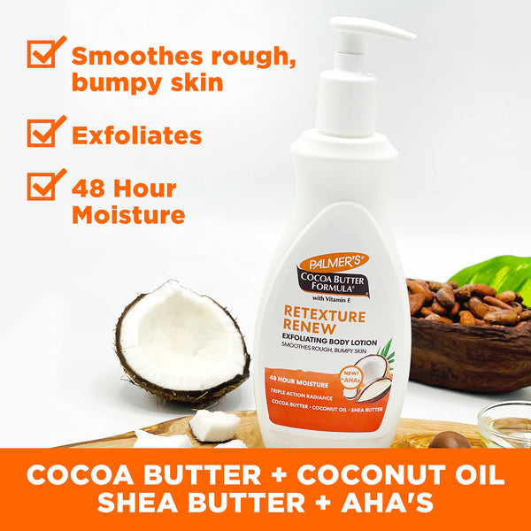 Palmer's Cocoa Butter Retexture Renew Exfoliating Body Lotion 400ml - Afro Hair Boutique