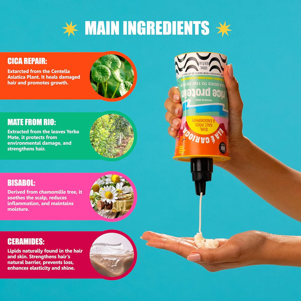 Lola Cosmetic Ela E Carioca 3In1 Rice Protein Damage Control Hair Treatment 500ml
