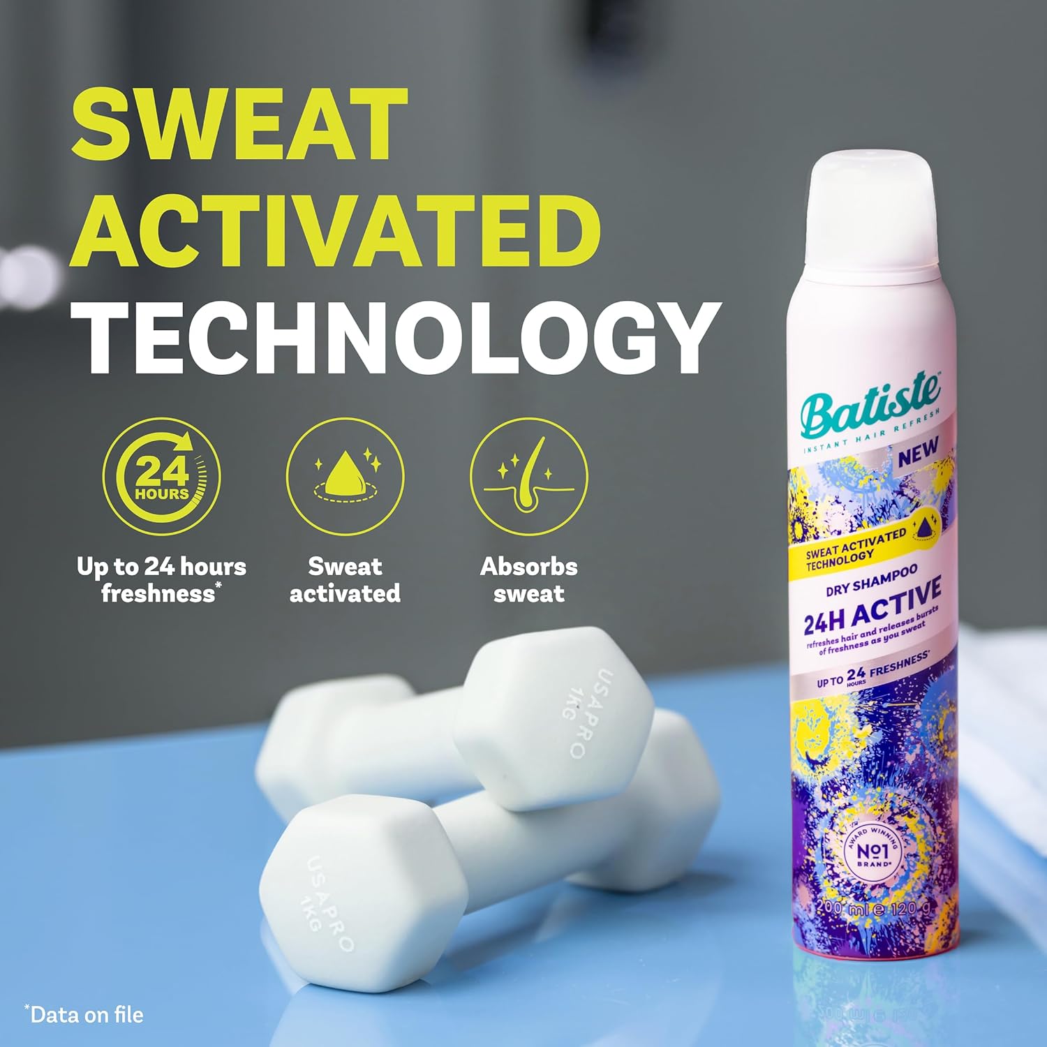 Batiste 24H Active Freshness Dry Shampoo 200ml