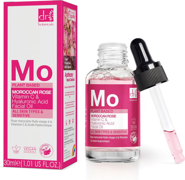 Dr Botanicals Mo Moroccan Rose Vitamin C & Hyaluronic Acid Facial Oil 15ml / 30ml