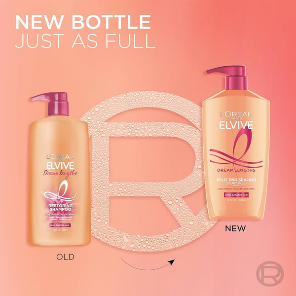 Loreal Paris Elvive Dream Lengths Restoring Shampoo All Sizes