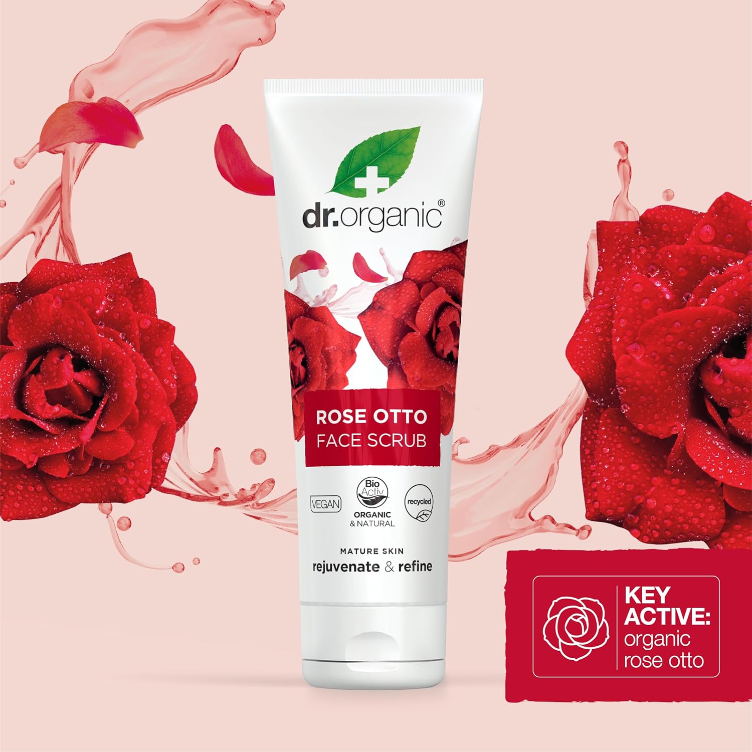 Dr Organic Bioactive Skincare Organic Rose Otto Face Scrub 125ml