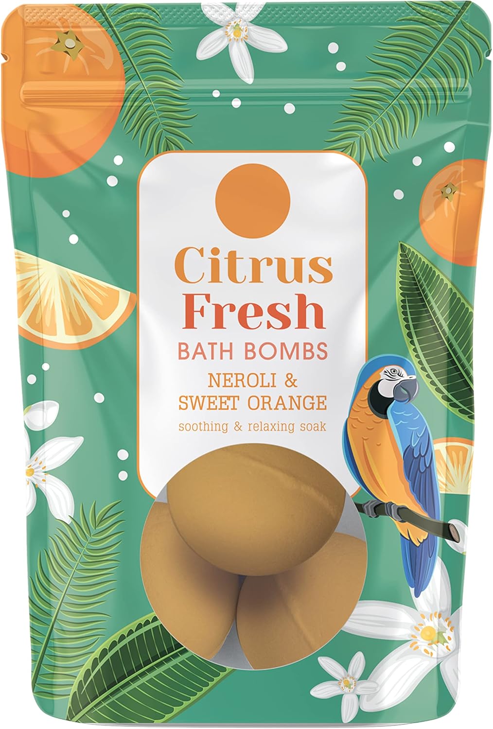 Elysium Spa Citrus Fresh Neroli And Sweet Orange Bath Bombs 50g