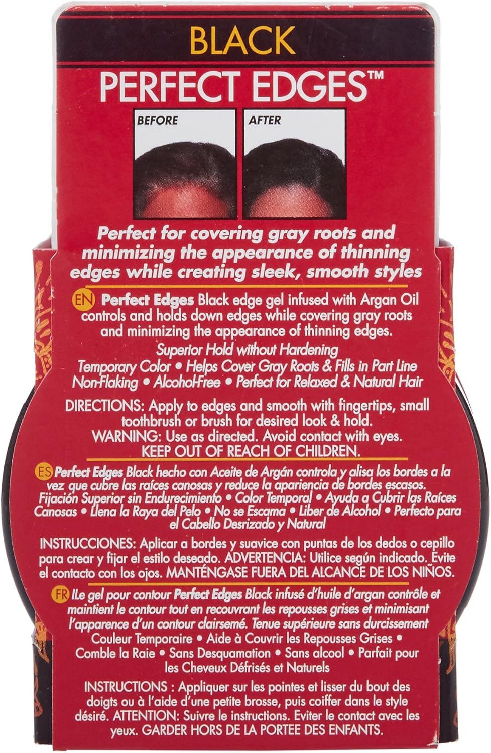 Creme Of Nature Argan Oil Perfect Edges Black Gel 63g - Afro Hair Boutique