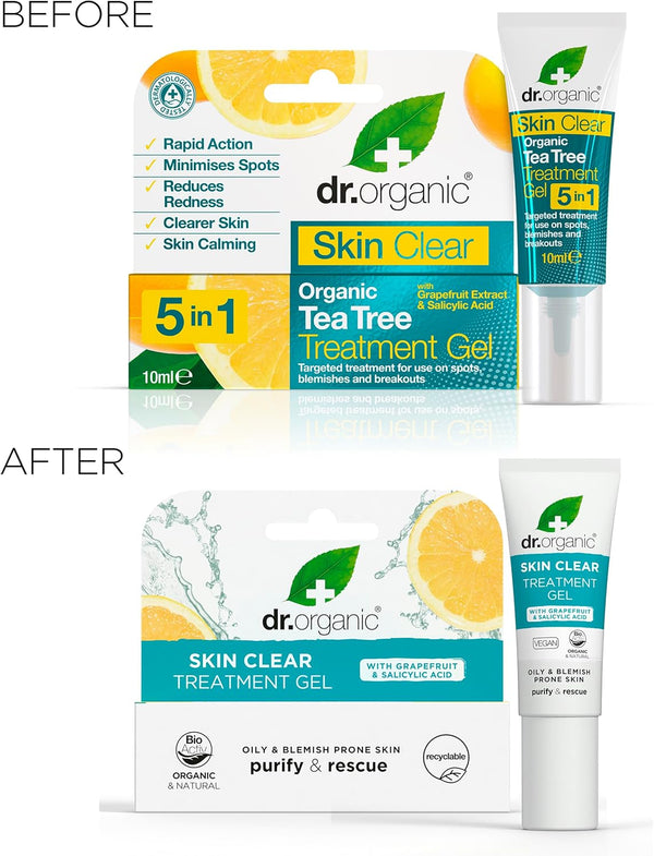 Dr Organic Skin Clear Purify And Rescue Treatment Gel 10ml - Afro Hair Boutique