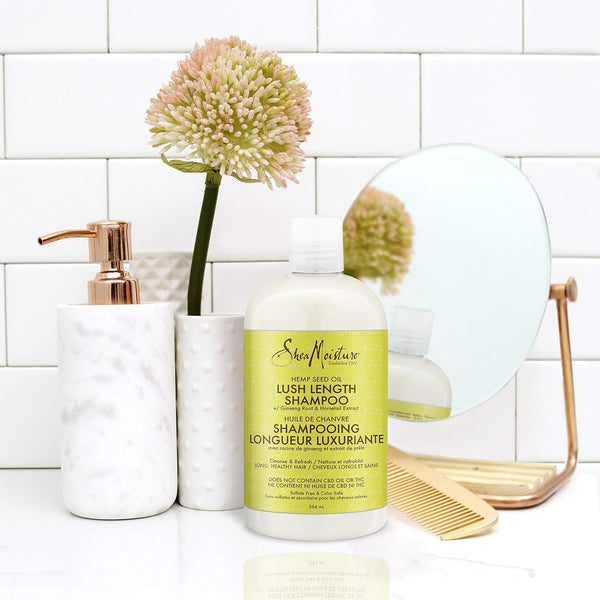 Shea Moisture Cannabis Sativa Seed Oil Lush Length Shampoo 384ml - Afro Hair Boutique