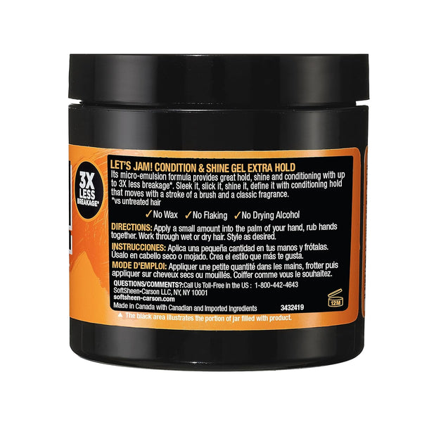 SoftSheen Carson Lets Jam Shining And Conditioning Extra Hold Gel 125g / 396g - Afro Hair Boutique