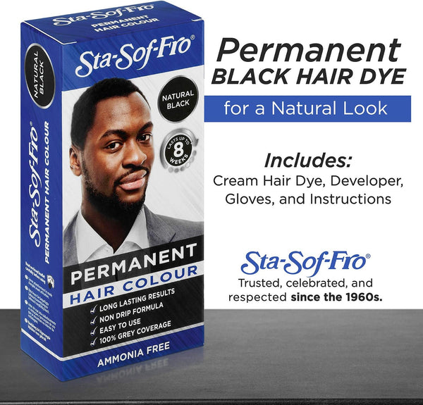 Sta Sof Fro Men Permanent Hair Colour Natural Black - Afro Hair Boutique