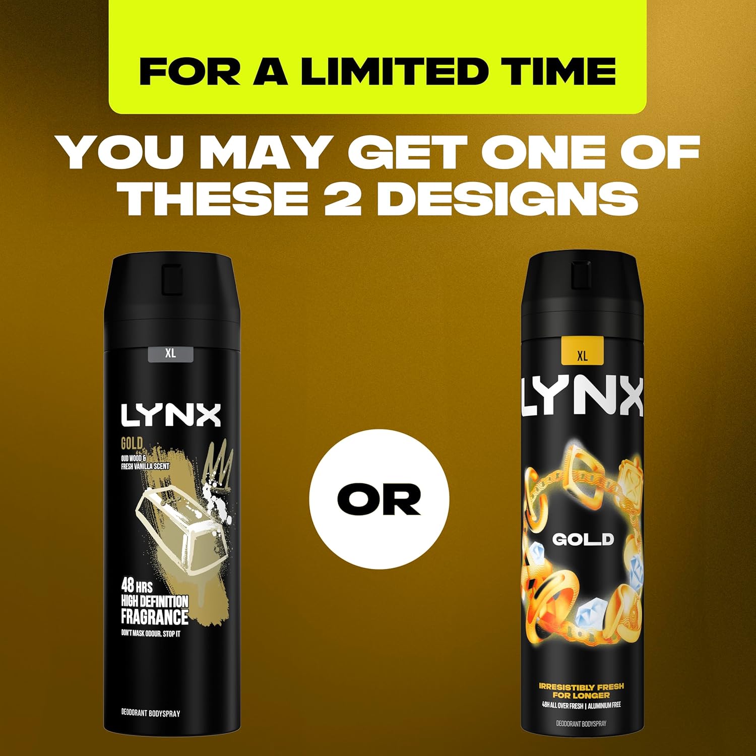 Lynx Gold Oud Wood And Fresh Vanilla Scent Body Spray 200ml