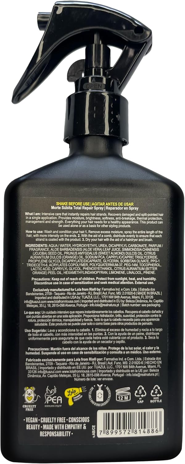 Lola Cosmetics Morte Subita Sudden Death Total Repair Spray 250ml - Afro Hair Boutique