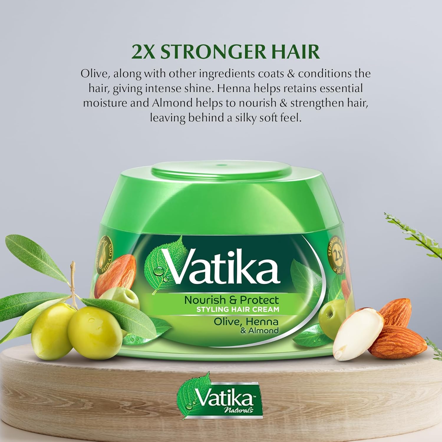 Dabur Vatika Naturals Olive Henna Almond Styling Hair Cream 210ml