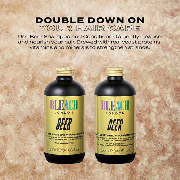 Bleach London Beer Follicle Fortifying Shampoo 250ml - Afro Hair Boutique