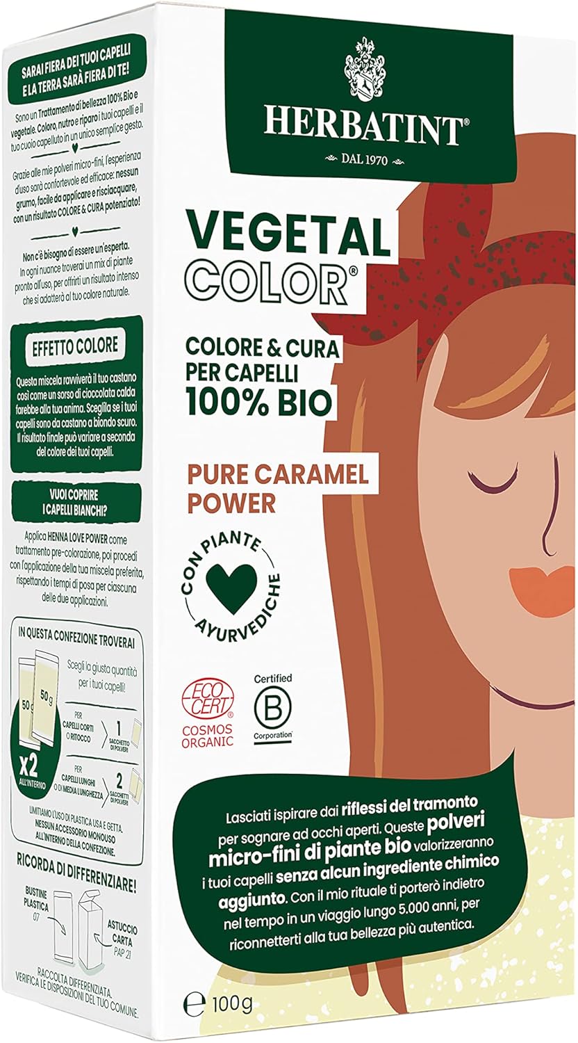 Herbatint Vegetal Organic Hair Color Pure Caramel Power 100g