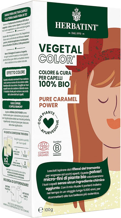 Herbatint Vegetal Organic Hair Color Pure Caramel Power 100g