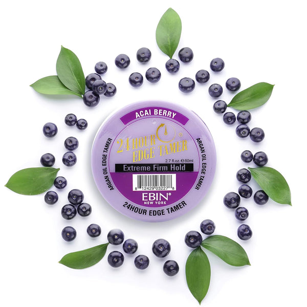 EBIN 24 Hour Acai Berry Extreme Firm Hold Edge Tamer 15ml, 80ml / 250ml - Afro Hair Boutique