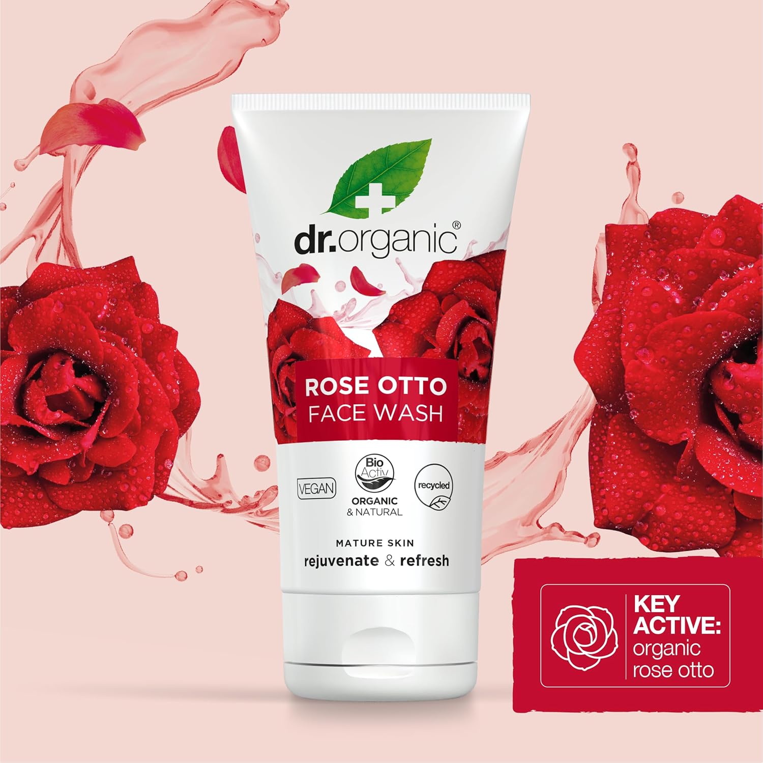 Dr Organic Bioactive Skincare Organic Rose Otto Face Wash 150ml