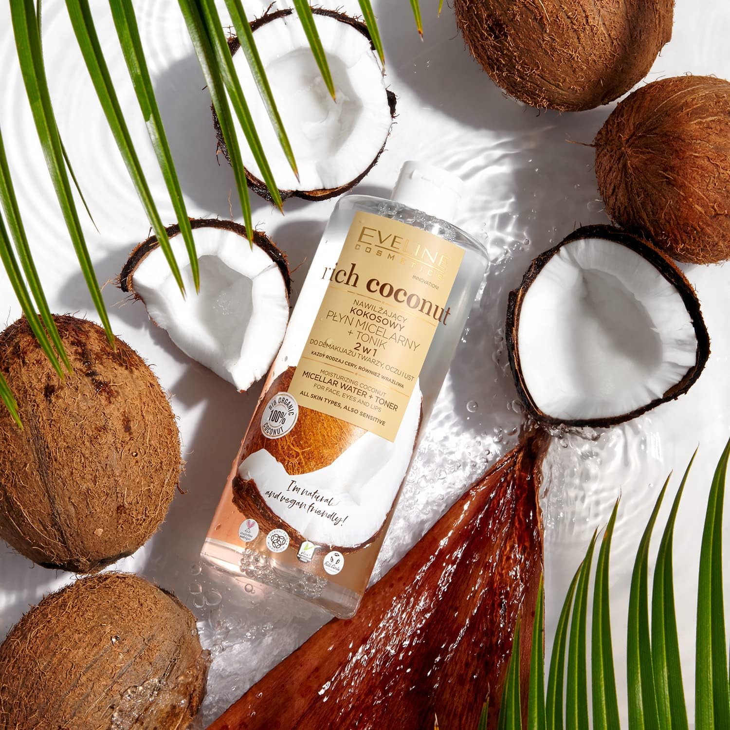 Eveline Rich Coconut 2 In 1 Micellar Water And Toner 500ml