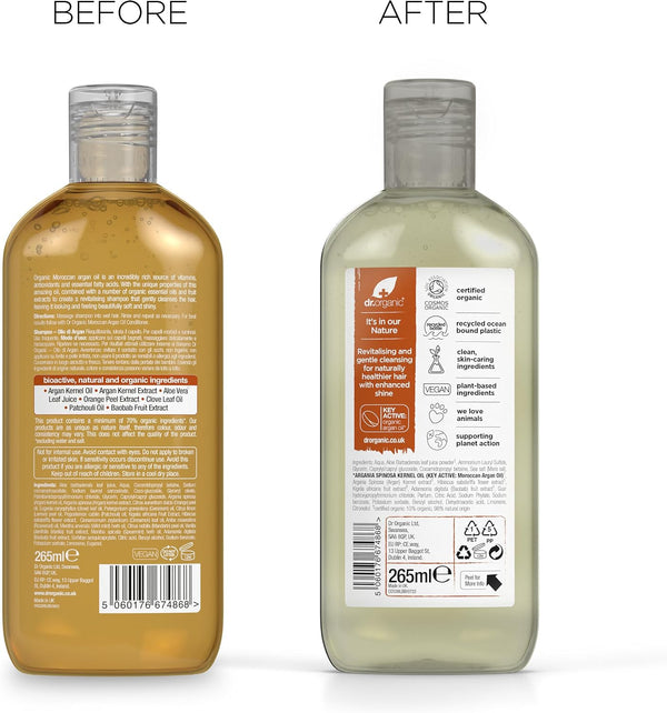 Dr Organic Bioactive Haircare Organic Moroccan Argan Oil Shampoo