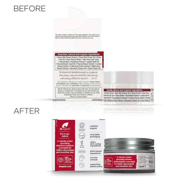 Dr Organic Bioactive Skincare Organic Rose Otto Night Cream 50ml