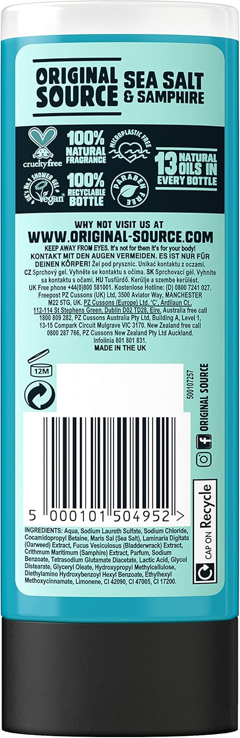 Original Source Fresh Sea Salt And Samphire Shower Gel 250ml - Afro Hair Boutique
