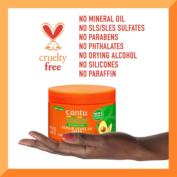 Cantu Avocado Hydrating Repair Leave In Cream 340g - Afro Hair Boutique