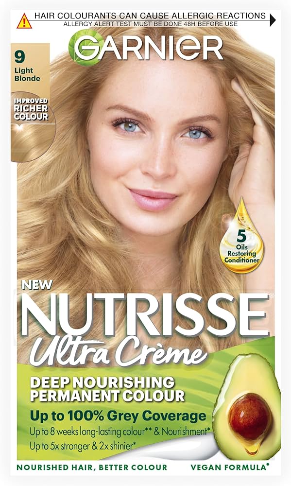 Garnier Nutrisse Creme Permanent Nourishing Hair Color 9 Blonde Aphrodite